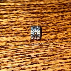 Pandora Authentic Sterling Silver 14k Gold Sunburst Clip Bead Charm 790216